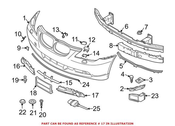 BMW Grille - Front Driver Side Lower 51117147549